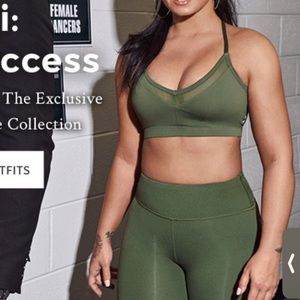 Demi Lovato Fabletics bra and matching leggings